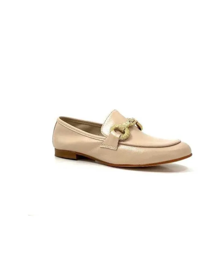 Ivoire0055a Ivoire 321 Cuir Beige Nude*Femme Mocassins
