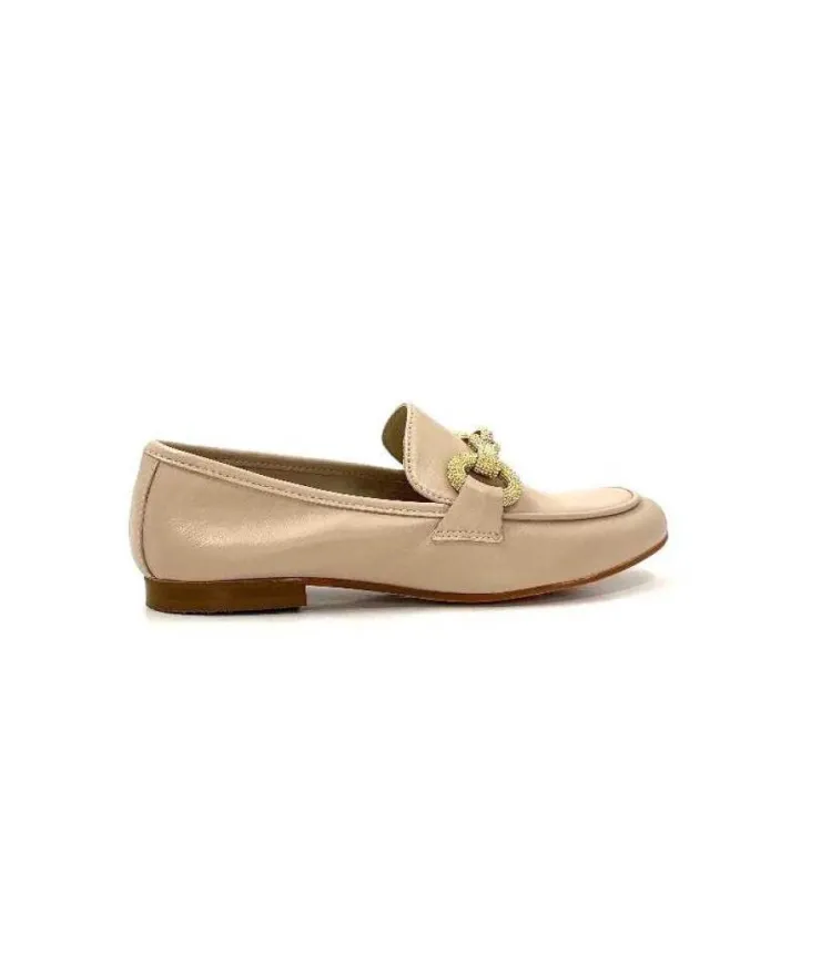 Ivoire0055a Ivoire 321 Cuir Beige Nude*Femme Mocassins