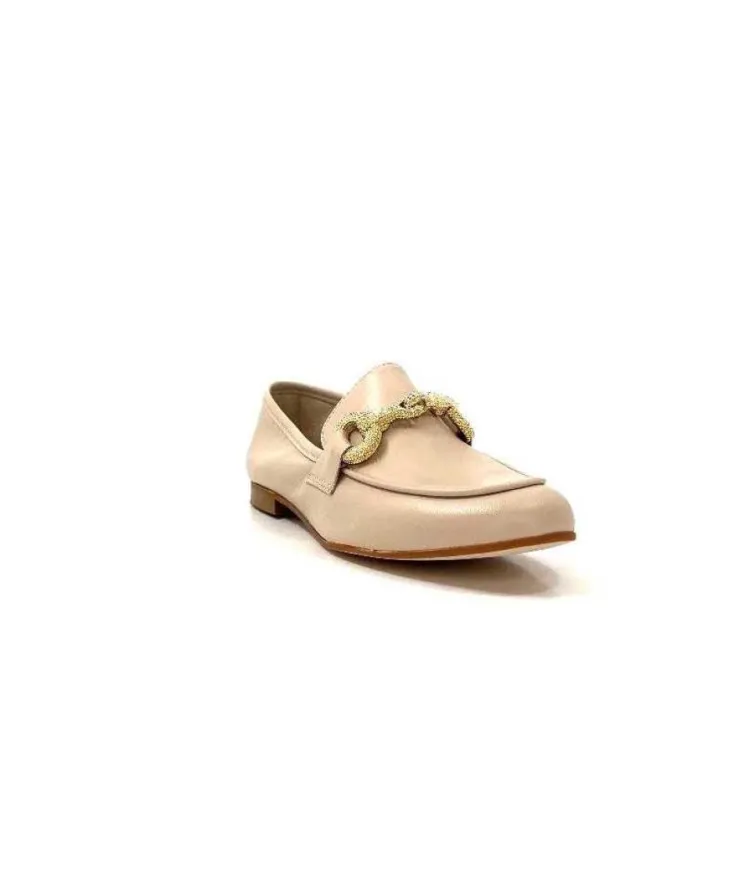 Ivoire0055a Ivoire 321 Cuir Beige Nude*Femme Mocassins