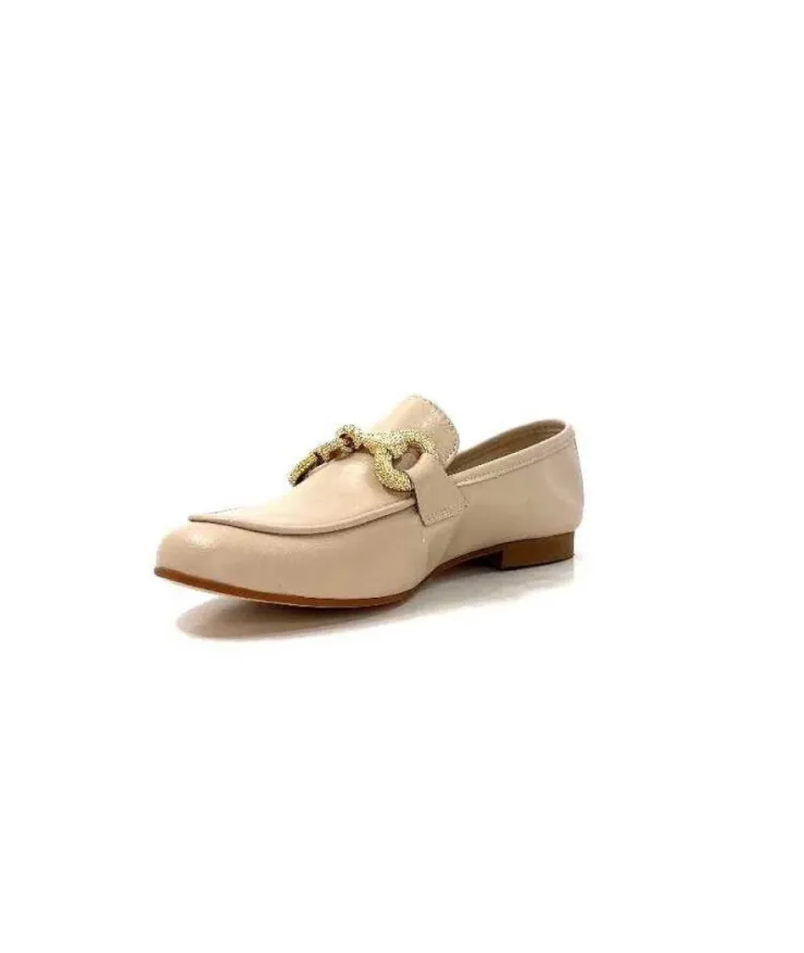 Ivoire0055a Ivoire 321 Cuir Beige Nude*Femme Mocassins