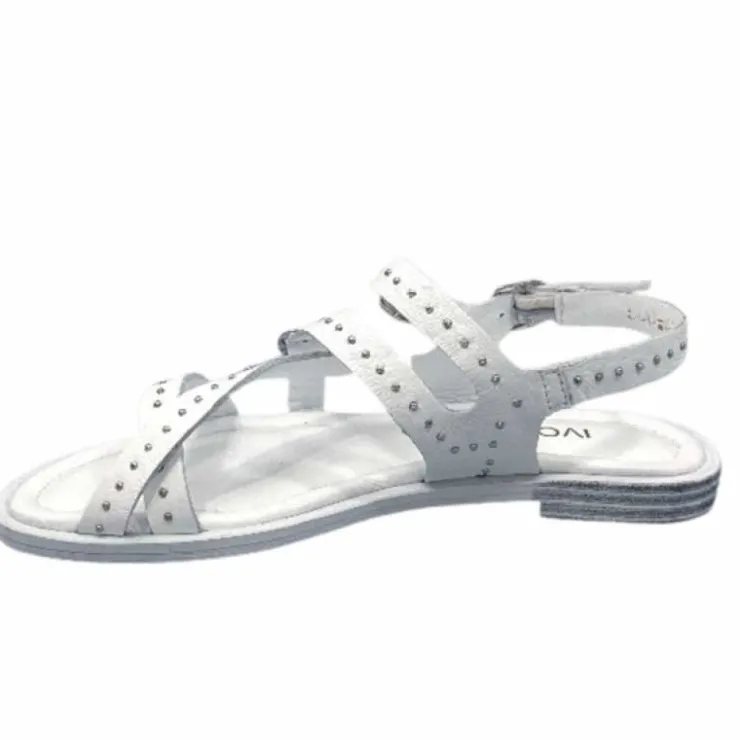 Ivoire0401a Ivoire 500.4301 Cuir Blanc*Femme Sandales