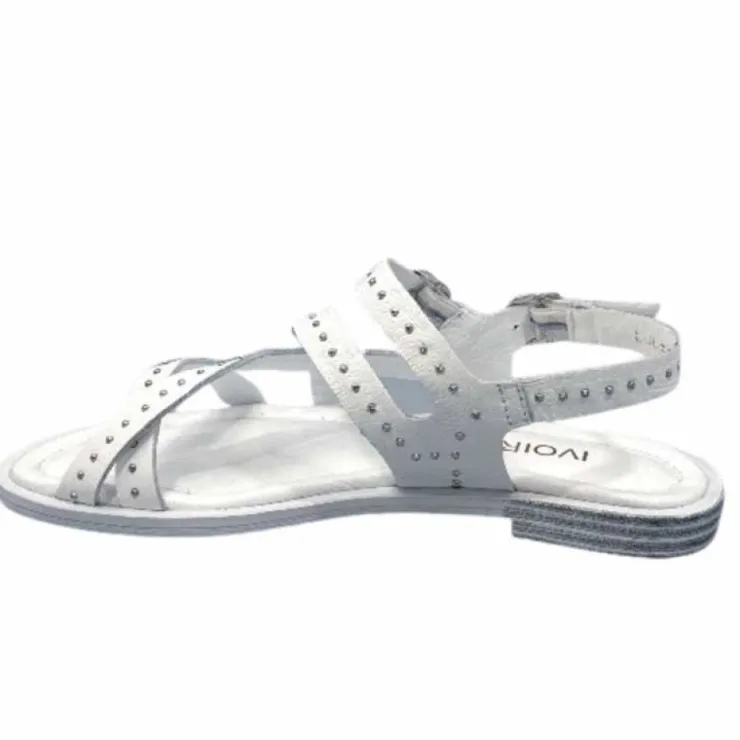 Ivoire0401a Ivoire 500.4301 Cuir Blanc*Femme Sandales