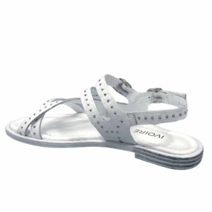 Ivoire0401a Ivoire 500.4301 Cuir Blanc*Femme Sandales