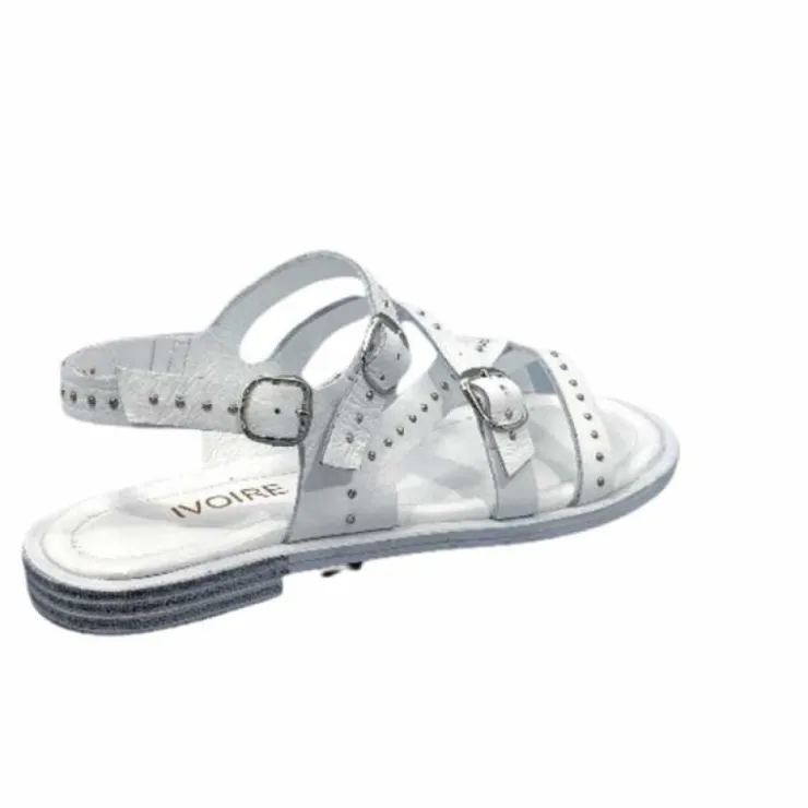 Ivoire0401a Ivoire 500.4301 Cuir Blanc*Femme Sandales