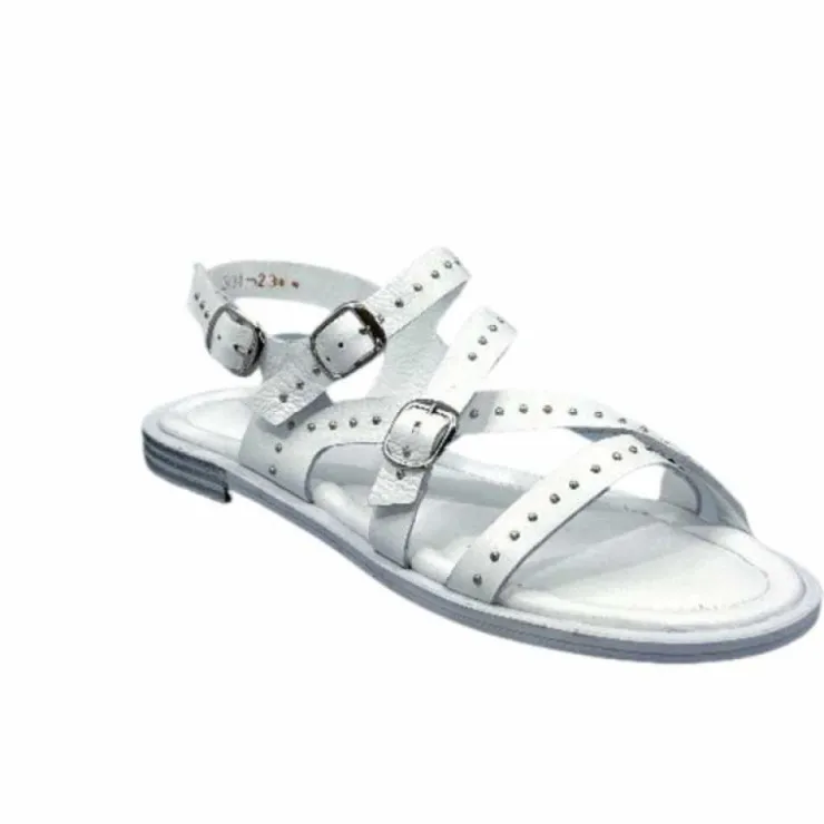Ivoire0401a Ivoire 500.4301 Cuir Blanc*Femme Sandales