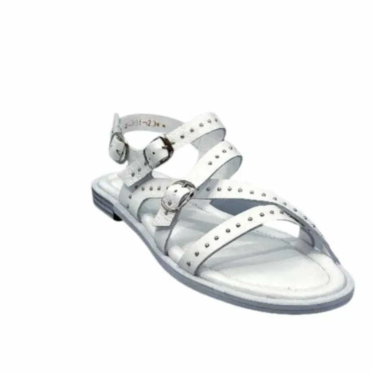 Ivoire0401a Ivoire 500.4301 Cuir Blanc*Femme Sandales