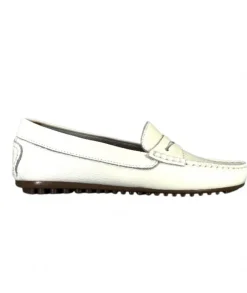 Ivoire0209b Ivoire 10322 Cuir Blanc*Femme Mocassins