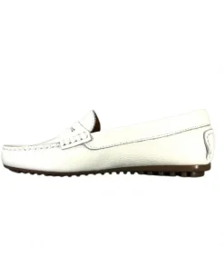 Ivoire0209b Ivoire 10322 Cuir Blanc*Femme Mocassins