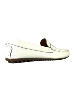 Ivoire0209b Ivoire 10322 Cuir Blanc*Femme Mocassins