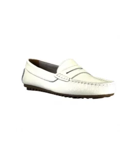 Ivoire0209b Ivoire 10322 Cuir Blanc*Femme Mocassins