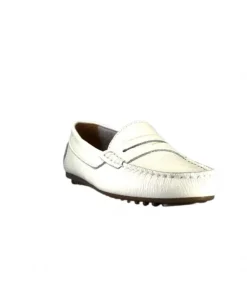 Ivoire0209b Ivoire 10322 Cuir Blanc*Femme Mocassins