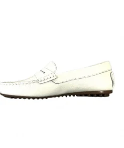 Ivoire0209b Ivoire 10322 Cuir Blanc*Femme Mocassins