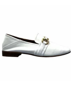 355-ivoire Ivoire 35.48.709 Cuir Blanc*Femme Mocassins