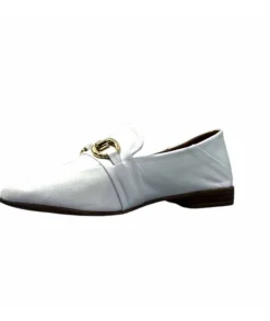 355-ivoire Ivoire 35.48.709 Cuir Blanc*Femme Mocassins