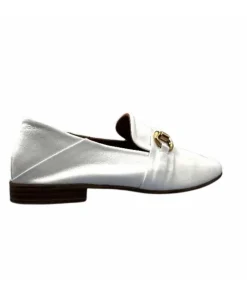 355-ivoire Ivoire 35.48.709 Cuir Blanc*Femme Mocassins