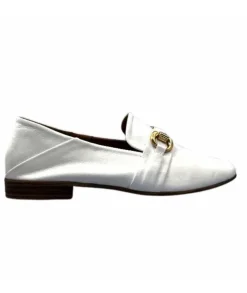 355-ivoire Ivoire 35.48.709 Cuir Blanc*Femme Mocassins