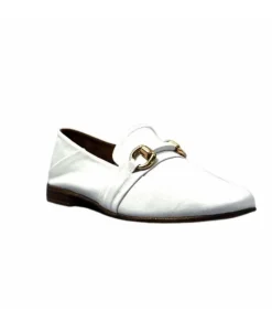 355-ivoire Ivoire 35.48.709 Cuir Blanc*Femme Mocassins