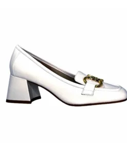 Ivoire0532 Ivoire 28102 Cuir Blanc*Femme Mocassins