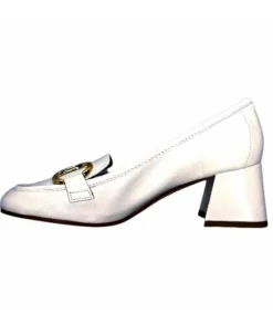 Ivoire0532 Ivoire 28102 Cuir Blanc*Femme Mocassins
