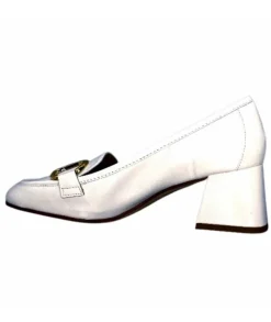 Ivoire0532 Ivoire 28102 Cuir Blanc*Femme Mocassins