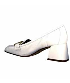 Ivoire0532 Ivoire 28102 Cuir Blanc*Femme Mocassins