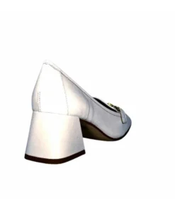 Ivoire0532 Ivoire 28102 Cuir Blanc*Femme Mocassins