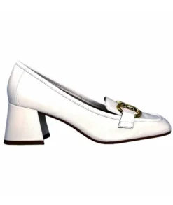 Ivoire0532 Ivoire 28102 Cuir Blanc*Femme Mocassins