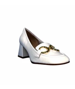 Ivoire0532 Ivoire 28102 Cuir Blanc*Femme Mocassins