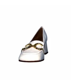 Ivoire0532 Ivoire 28102 Cuir Blanc*Femme Mocassins