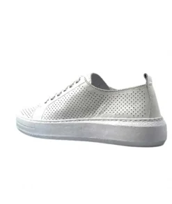s and m / shoes market Ivoire 382.510 Cuir Blanc*Femme Baskets