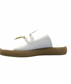 top tris srl Ivoire 8022-02 Cuir Blanc*Femme Mules