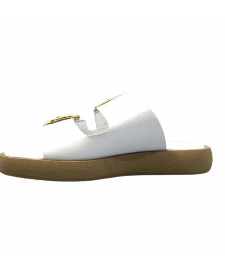 top tris srl Ivoire 8022-02 Cuir Blanc*Femme Mules