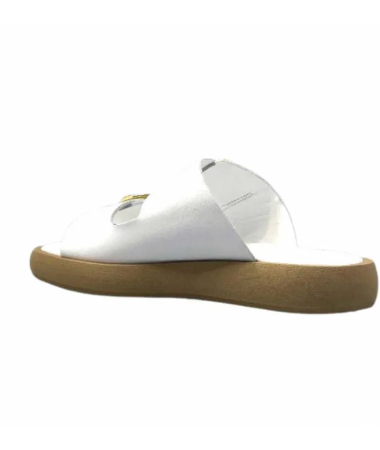 top tris srl Ivoire 8022-02 Cuir Blanc*Femme Mules