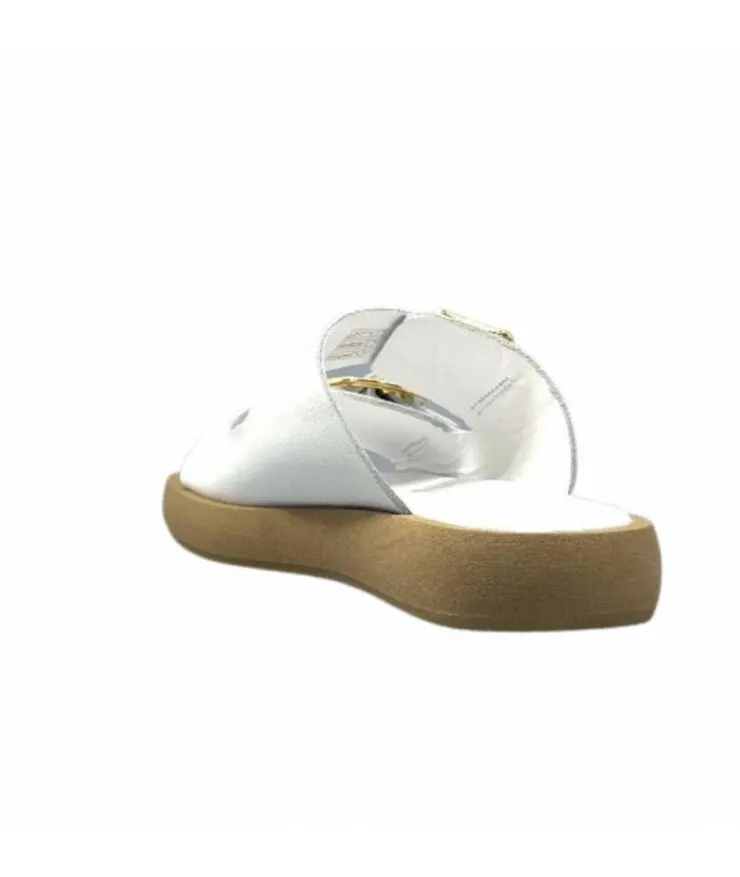 top tris srl Ivoire 8022-02 Cuir Blanc*Femme Mules
