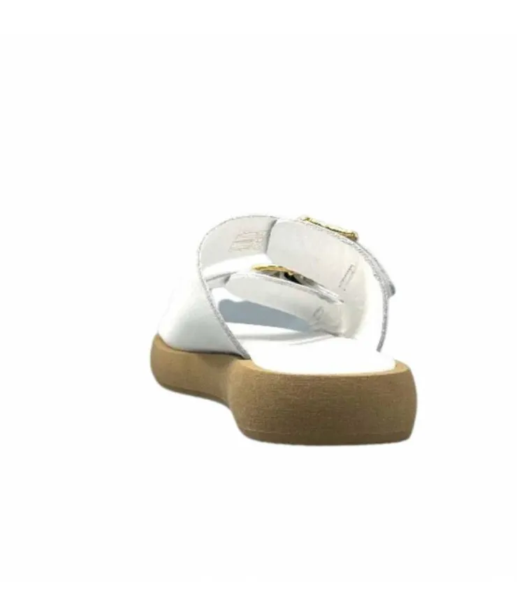 top tris srl Ivoire 8022-02 Cuir Blanc*Femme Mules