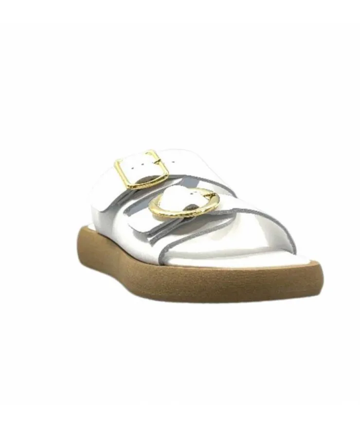 top tris srl Ivoire 8022-02 Cuir Blanc*Femme Mules