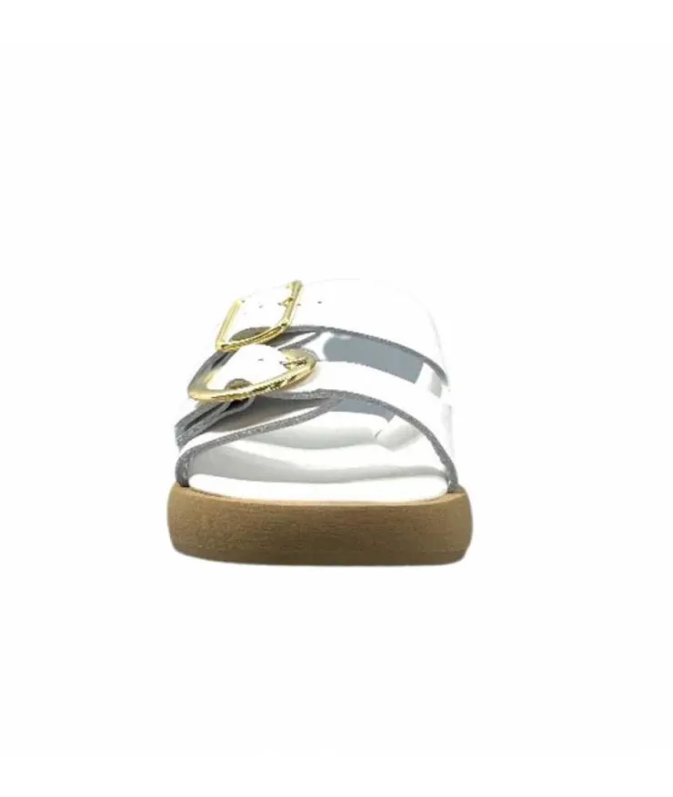 top tris srl Ivoire 8022-02 Cuir Blanc*Femme Mules