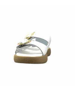 top tris srl Ivoire 8022-02 Cuir Blanc*Femme Mules