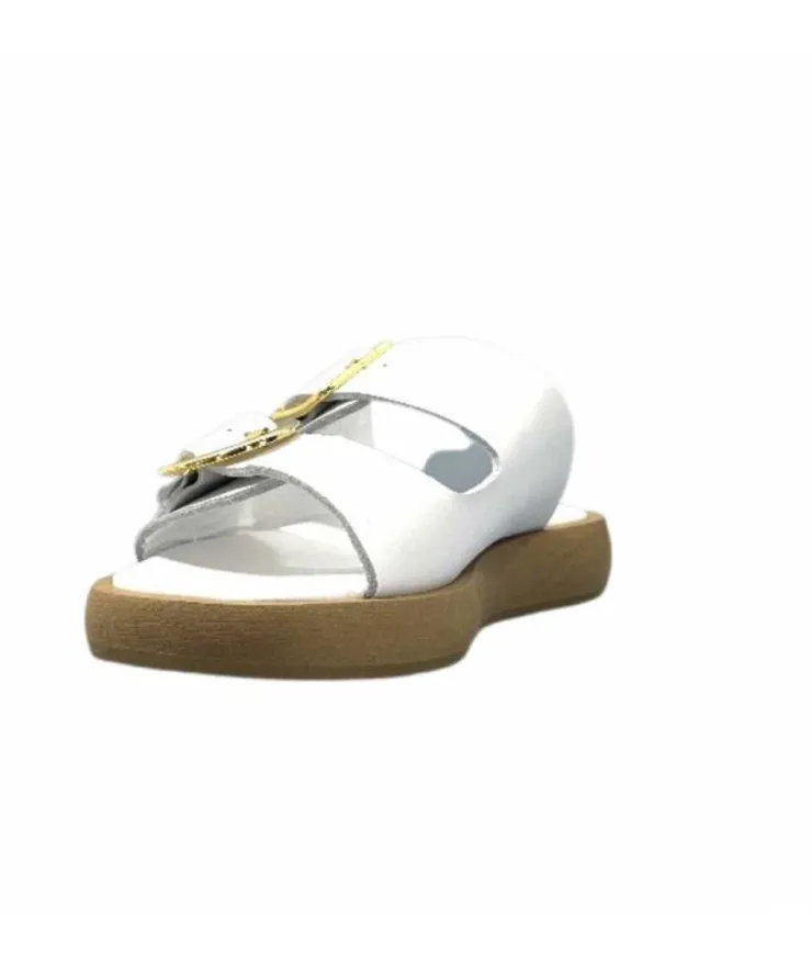 top tris srl Ivoire 8022-02 Cuir Blanc*Femme Mules