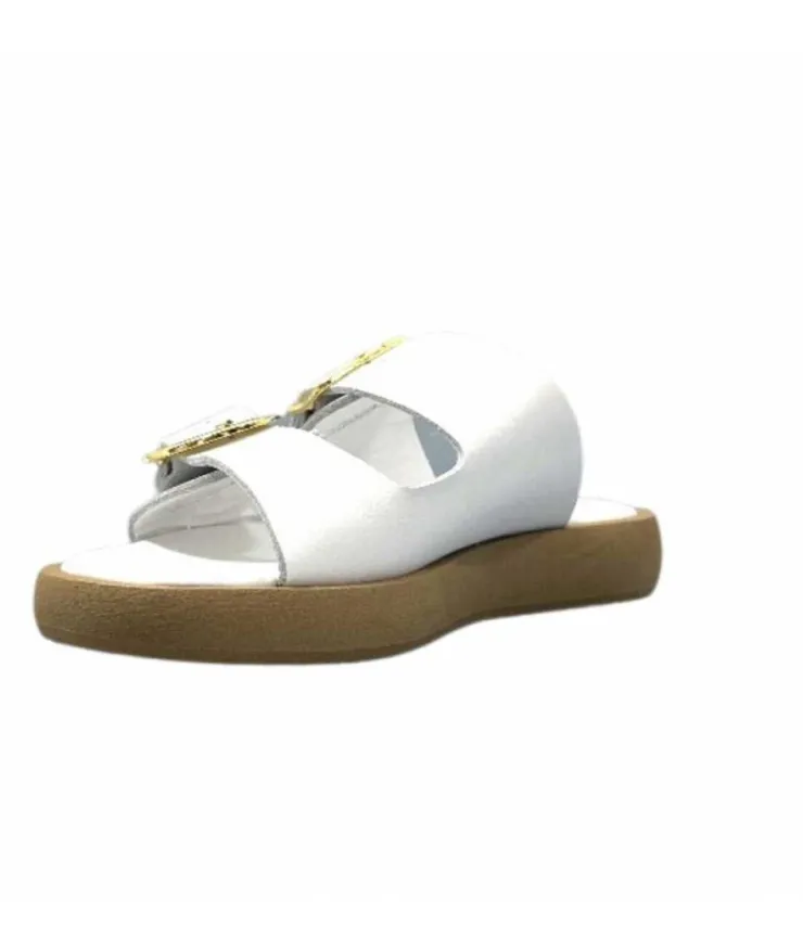 top tris srl Ivoire 8022-02 Cuir Blanc*Femme Mules
