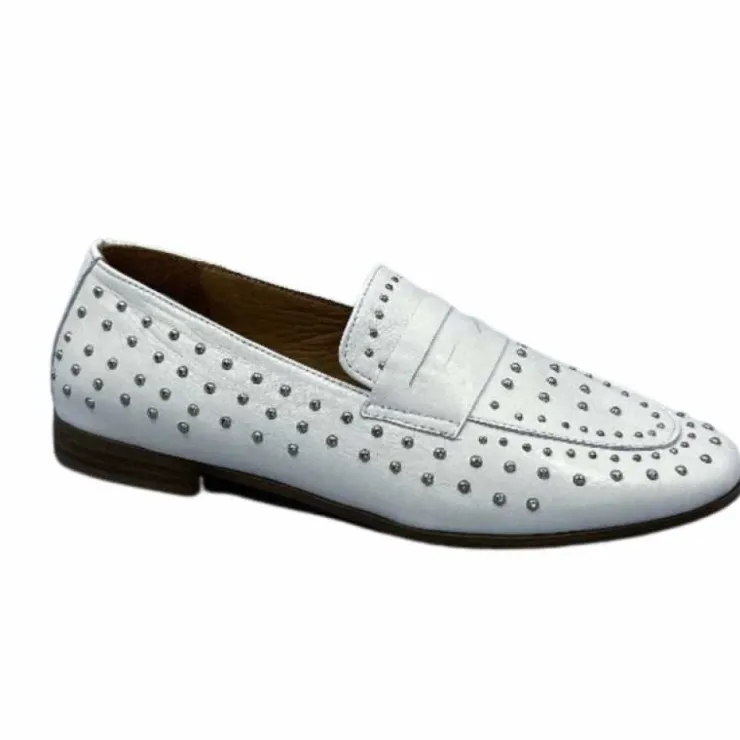 Ivoire0401a Ivoire 500.1000 Cuir Blanc*Femme Mocassins