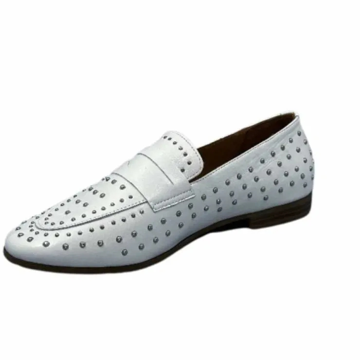 Ivoire0401a Ivoire 500.1000 Cuir Blanc*Femme Mocassins