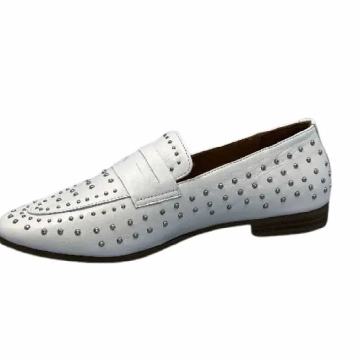 Ivoire0401a Ivoire 500.1000 Cuir Blanc*Femme Mocassins