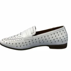 Ivoire0401a Ivoire 500.1000 Cuir Blanc*Femme Mocassins