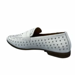Ivoire0401a Ivoire 500.1000 Cuir Blanc*Femme Mocassins
