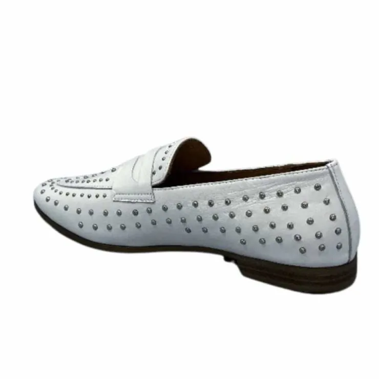 Ivoire0401a Ivoire 500.1000 Cuir Blanc*Femme Mocassins