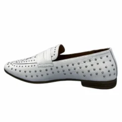 Ivoire0401a Ivoire 500.1000 Cuir Blanc*Femme Mocassins