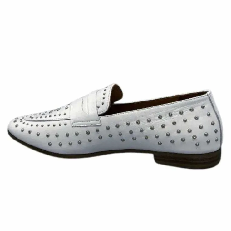 Ivoire0401a Ivoire 500.1000 Cuir Blanc*Femme Mocassins
