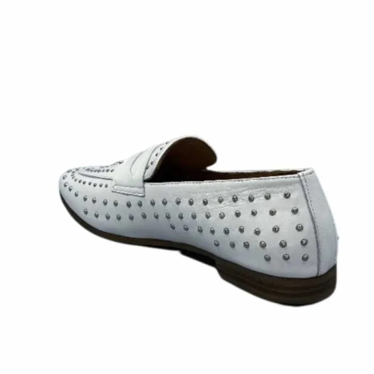 Ivoire0401a Ivoire 500.1000 Cuir Blanc*Femme Mocassins