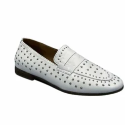 Ivoire0401a Ivoire 500.1000 Cuir Blanc*Femme Mocassins